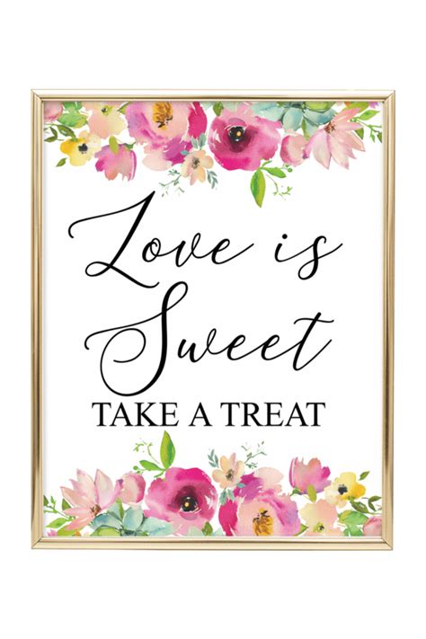 Love Is Sweet Sign Free Printable
